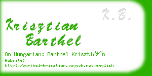 krisztian barthel business card